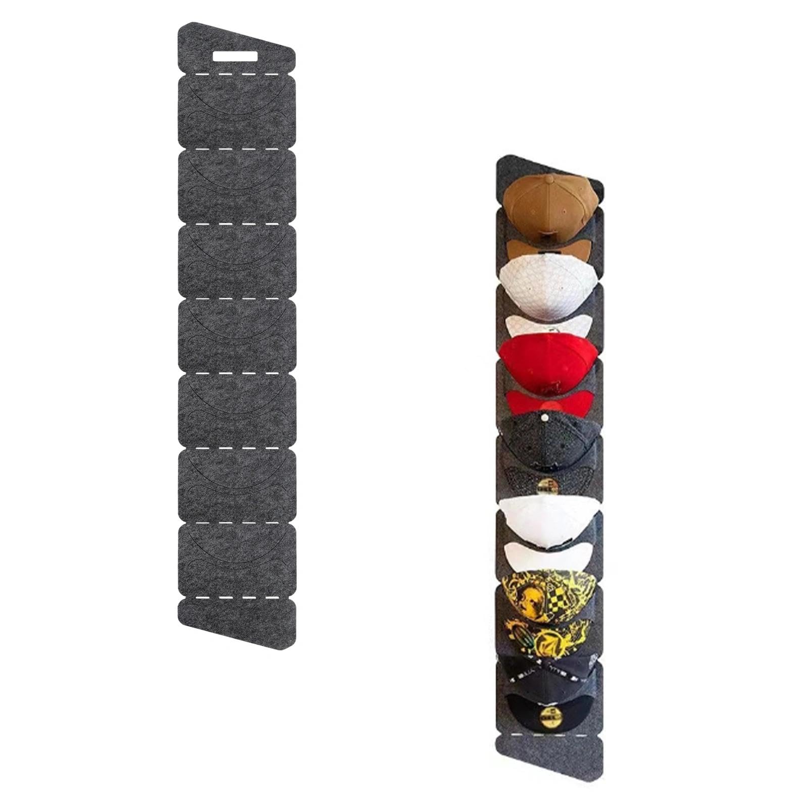 SHENGYIG Cap Organiser for Door – 7 Pockets Hanging Storage, Single Row & Foldable Hat Rack for Baseball Caps, Men’s & Women’s Hats