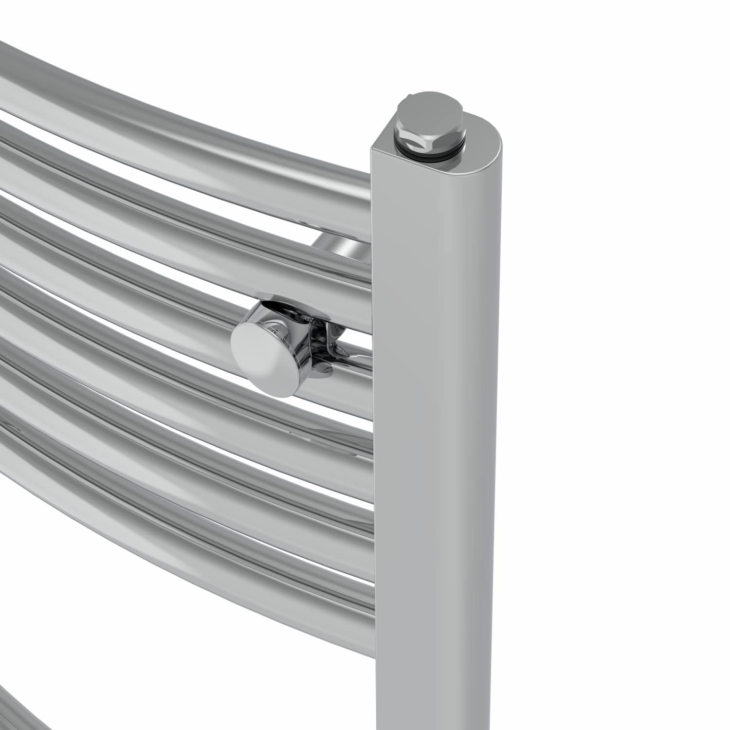 Warmehaus Curved Heated Towel Rail Chrome Radiator 1800x400mm