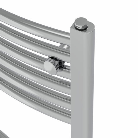 Warmehaus Curved Heated Towel Rail Radiator Ladder Chrome 1800x600mm