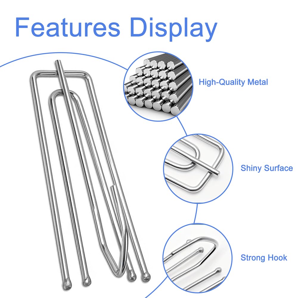 80 Pcs Pencil Pleat Curtain Hooks, Metal Curtain Hooks