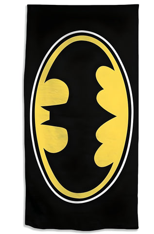 BrandMac Batman Beach and Bath Towel – 100% Cotton, Soft and Absorbent Large Towel 70x140 cm, Ideal for Kids and Adults, Machine Washable