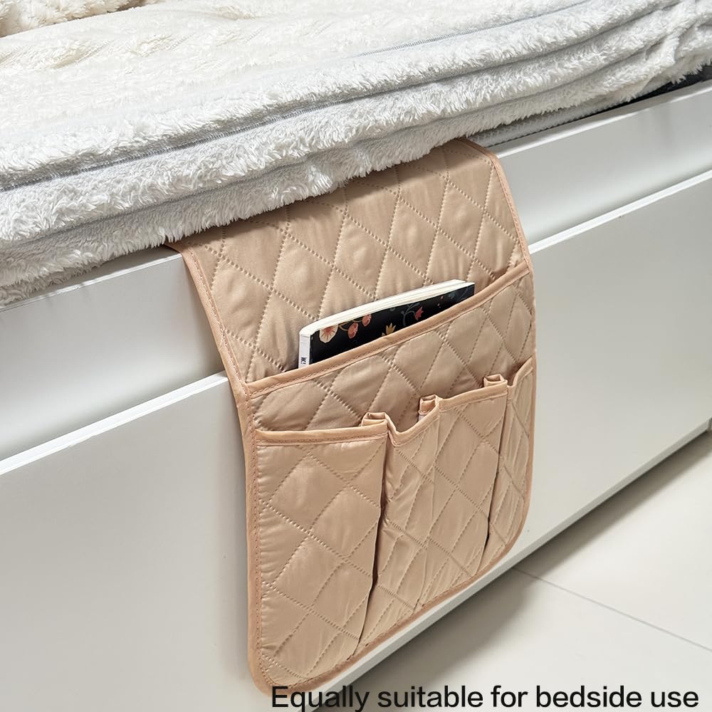 BEISIJIA Sofa Armrest Organiser, Hanging Caddy Storage Bag for Armchair Couch, Remote Control Holder for Phone, Books, Magazines, Glasses