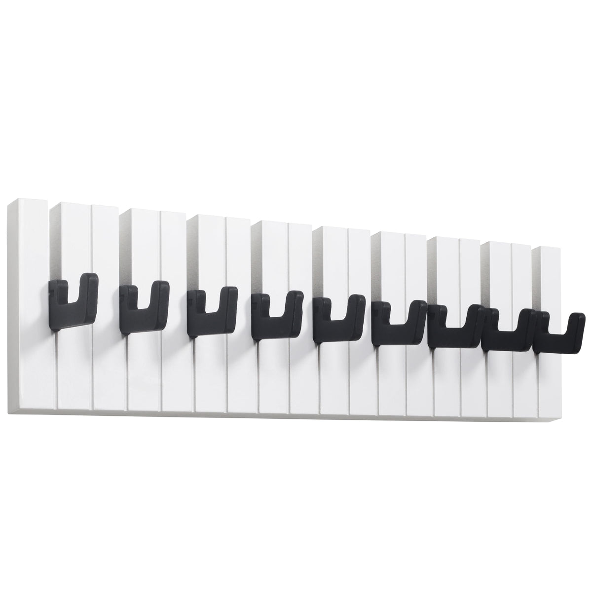 RICOO Premium Coat Hooks for Kids, WM1886-L, Wall Mounted, – Black & White Wooden Design – 49x15x2cm – Ideal for Homes, Schools & Kids’ Rooms