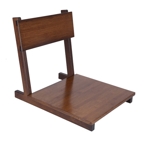 Bamboo Portable Floor Chair, Smoothly Polished Tilt Backrest Tatami Chair, Japanese Legless Floor Seat Chair