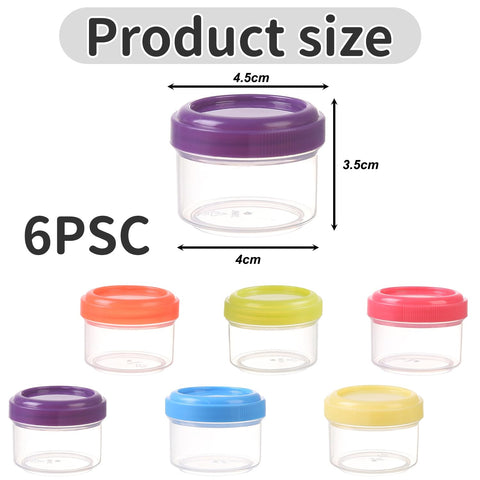 Nivalora 6PCS Mini Plastic Storage Containers with Lids – Small Clear Boxes for Beads, Crafts, Office Supplies – Stackable, Reusable