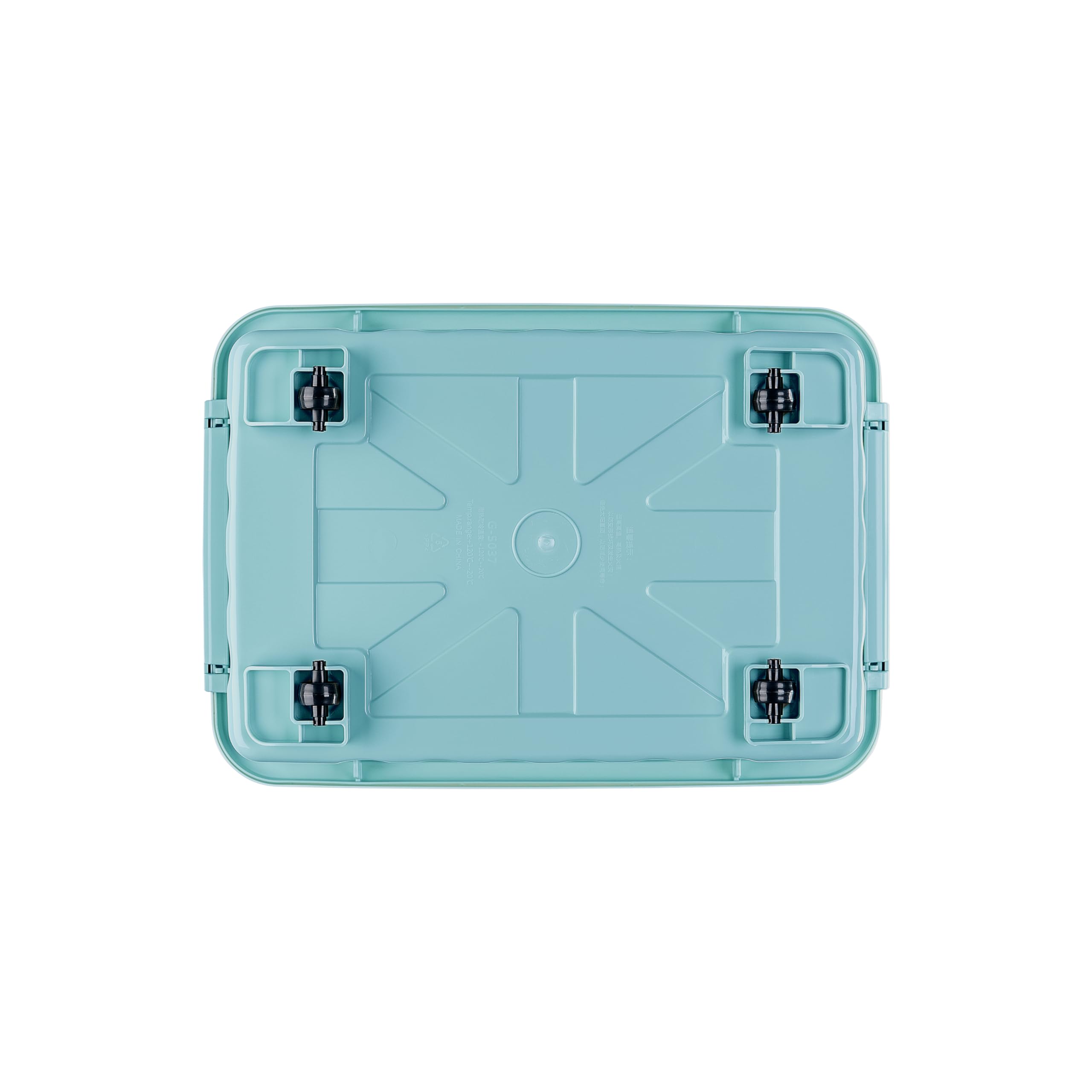 Cetomo 35L*6 Storage Boxes with Lids, Plastic Storage Box with Wheels and Secure Side Latches, Stackable & Nestable Organizer for Home, Office