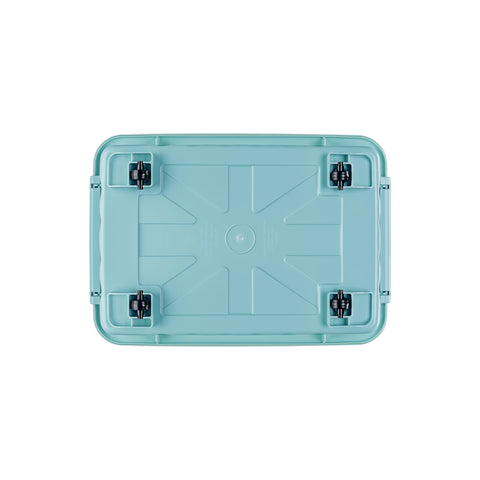 Cetomo 35L*6 Storage Boxes with Lids, Plastic Storage Box with Wheels and Secure Side Latches, Stackable & Nestable Organizer for Home, Office