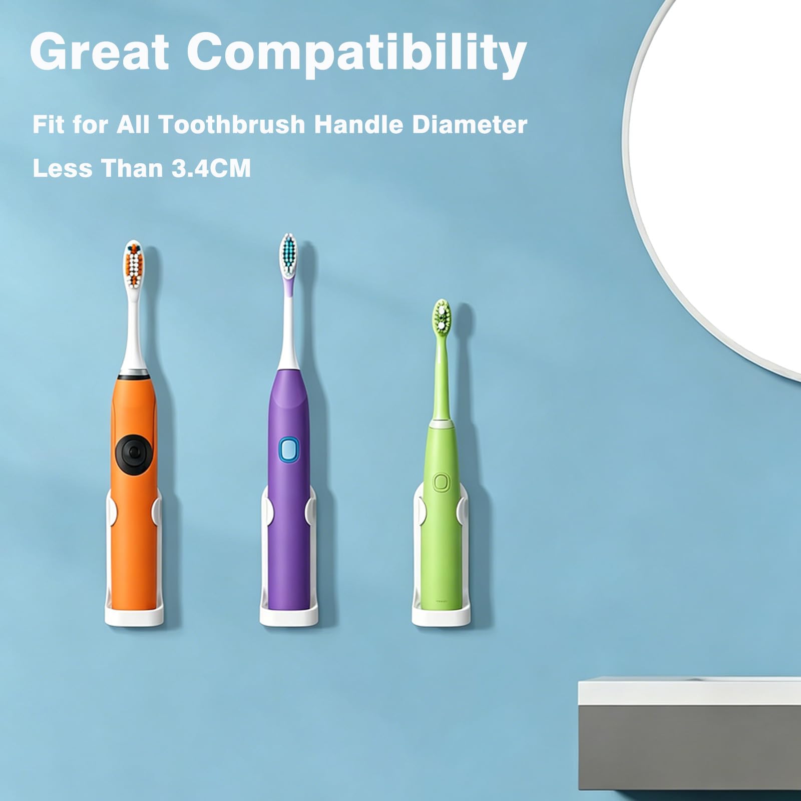 Electric Toothbrush Holder, Wall-Mounted Electric Toothbrush Holder