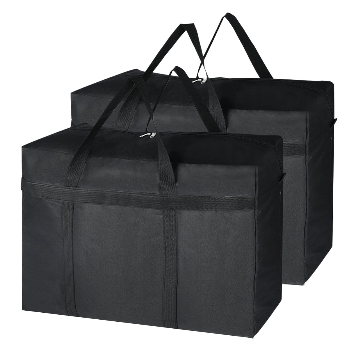 2Pack Duvet Storage Bags with Zips - Large Underbed Storage - Perfect for Wardrobe, Bedroom, Moving Boxes