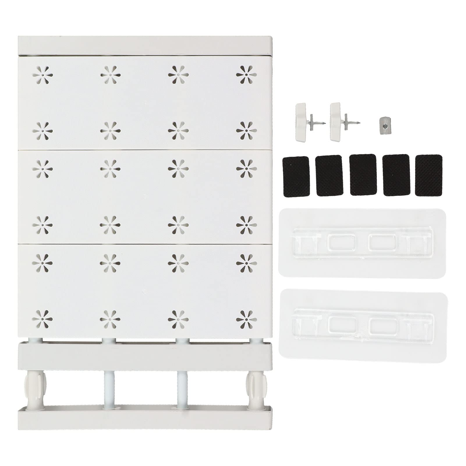 Metal Storage Rack Adjustable Organizer, Expandable Closet Tension Shelf Rod, Expandable Closet Tension Shelf Storage Rack for Cabinet Wardrobe