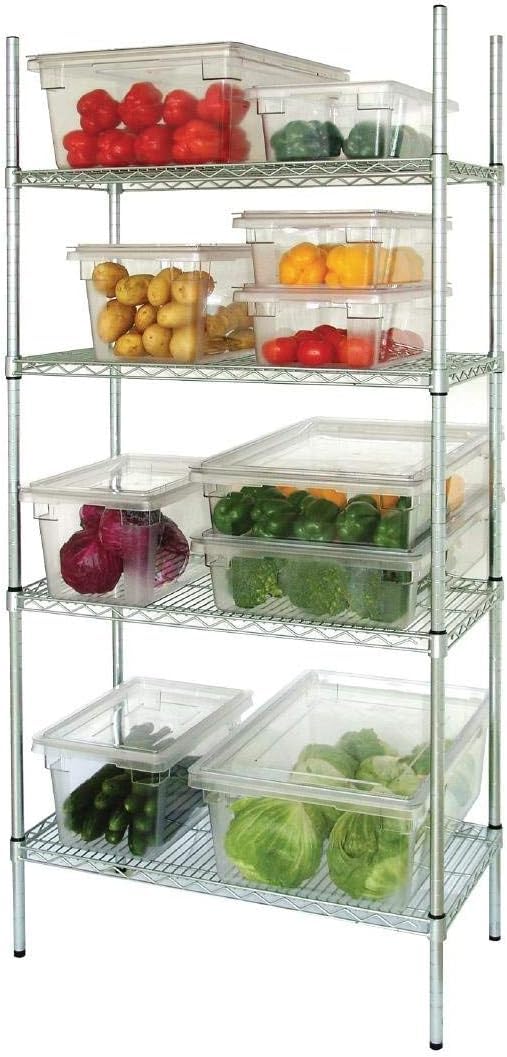 Vogue 13186 4 Tier Wire Shelving Kit 915X610mm Galvanised Zinc Shelf Storage Rack, 1840(h) x 915(w) x 610(d)mm