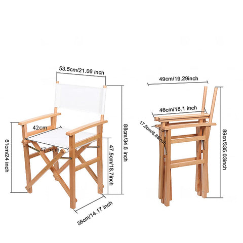TBACW 2 Set (4pcs) Directors Chair Canvas Replacement Covers Kit for Directors Chairs,Movie Chair Replacement Canvas Oxford Cloth Cover for Home