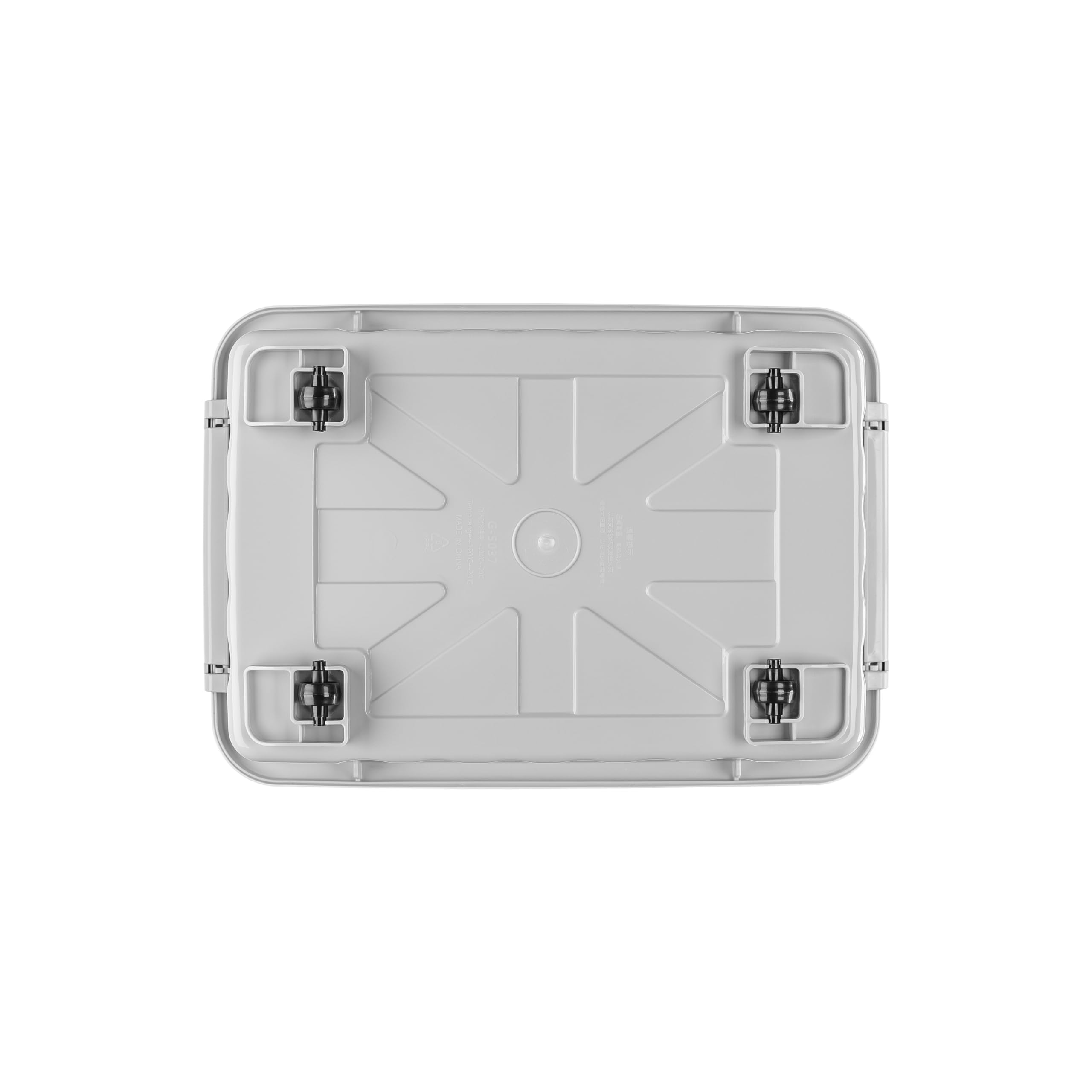Cetomo 35L*4 Storage Boxes with Lids, Plastic Storage Box with Wheels and Secure Side Latches, Stackable & Nestable Organizer for Home, Office