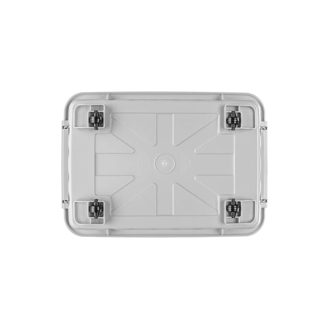Cetomo 35L*3 Storage Boxes with Lids, Plastic Storage Box with Wheels and Secure Side Latches, Stackable & Nestable Organizer for Home, Office