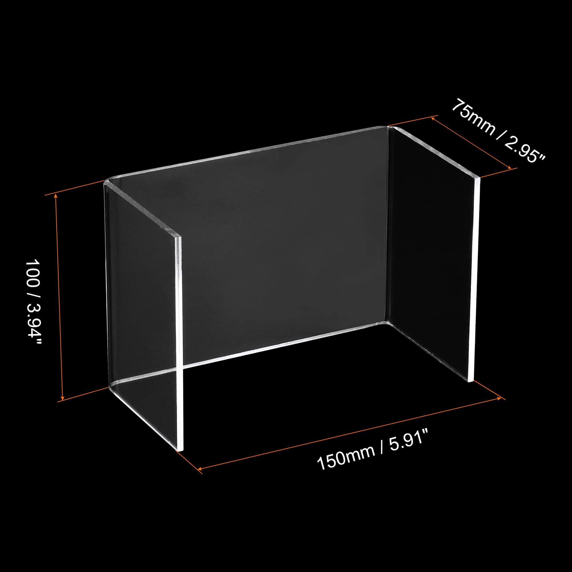 sourcing map Shoes Display Stand Rack, 150x100x75mm Acrylic Storage Shelf Holder Clear