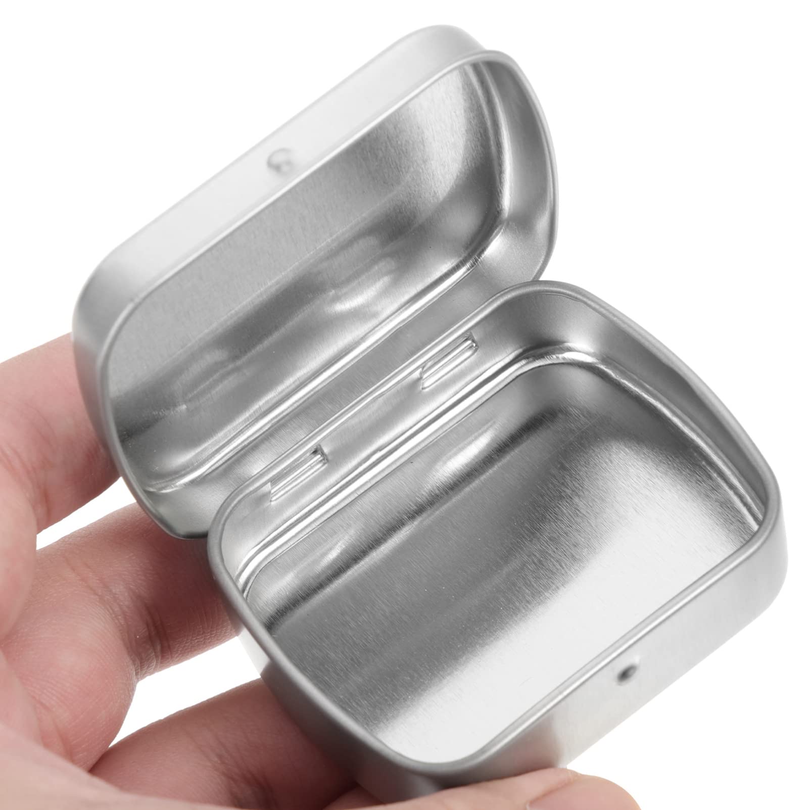jojofuny 10 pcs Small Tin Box with Lid Iron Storage Boxes Tin Container for Candy Pills Earrings Jewellery and Crafts Portable Sample Case Small