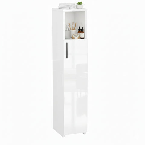 ComfortCove Slim Bathroom Cabinet, Tall Bathroom Cabinet, Gloss White