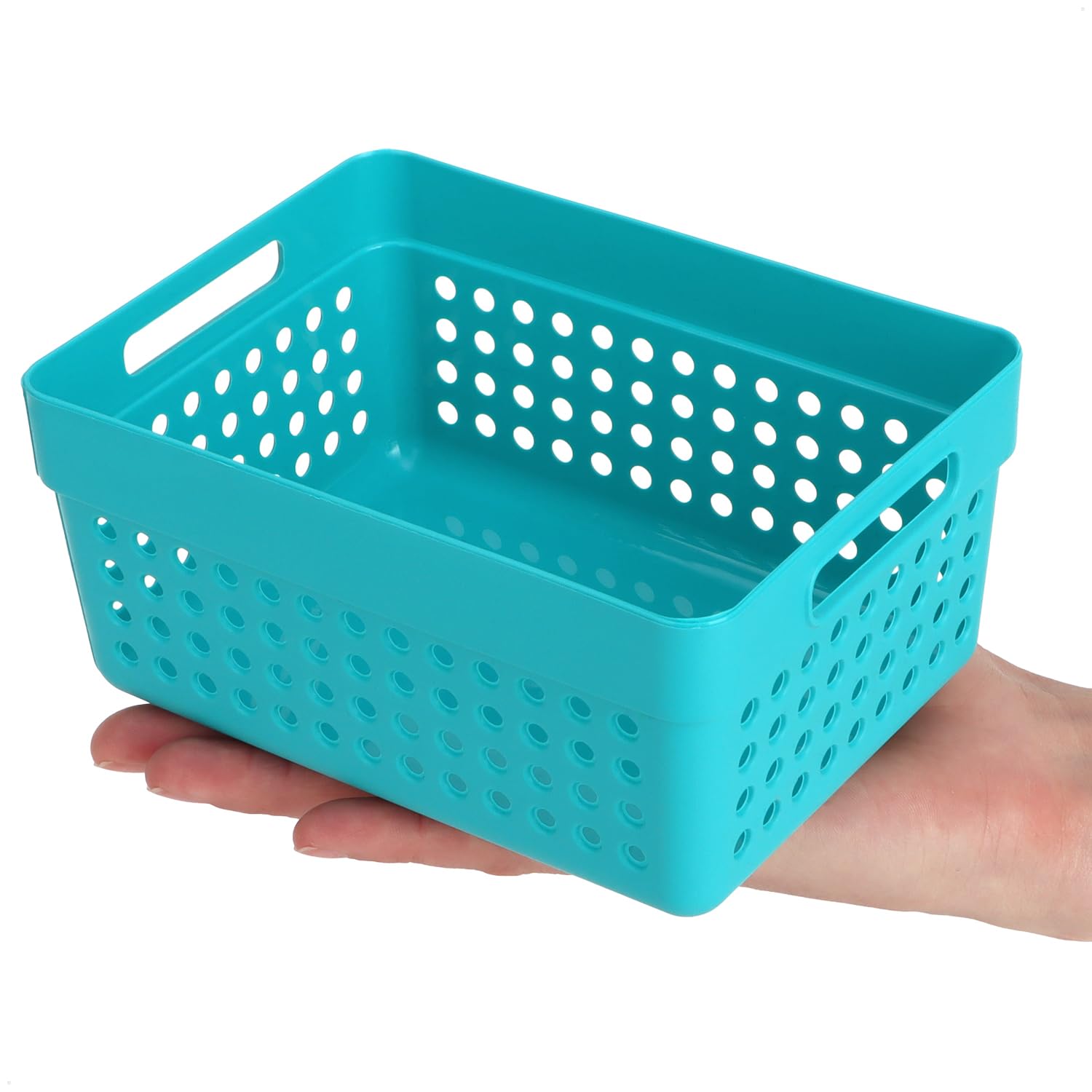 com-four® 10x storage baskets, decorative baskets with side handles