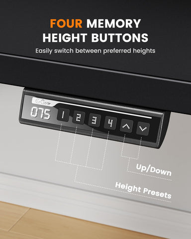 ErGear Electric Standing Desk 140x80cm, 100kg Load Capacity