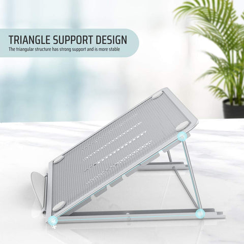 Lidasen Laptop Stand Tablet,Foldable Portable Ventilated Desktop Laptop Holder, Cooling Stand (10"-15.6") compatible with Dell XPS, HP