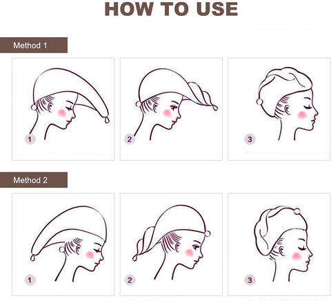 Qchomee Super Absorbent Hair Drying Towels Wrap Women Girls Microfiber Dry Hair Hat Towel Turban with Button Design Quick Drying Lady Bath Head Wrap