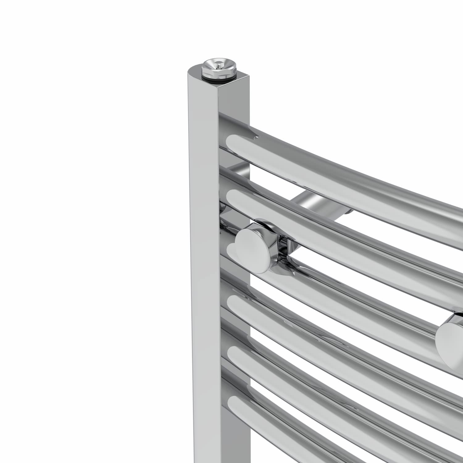 Warmehaus Curved Heated Towel Rail Radiator Ladder Chrome 1800x300mm