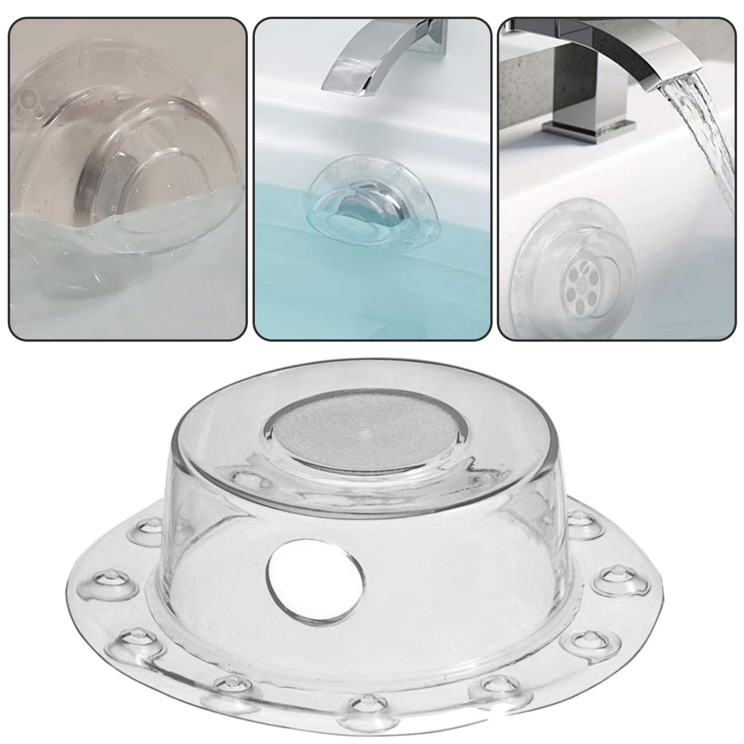 Deep Bathtub Overflow Drain Cover - 1 Pack, Adds 2 Inches Water Depth for Warmer Baths