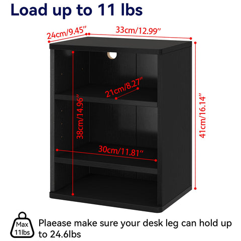 IBUYKE Under Desk Storage Cabinet Clamp on Desk Legs Shelf UTMZ012B