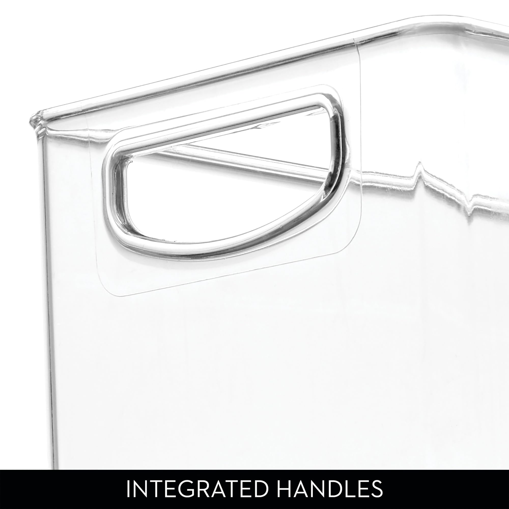 InterDesign iDesign Recycled Plastic Stackable Storage Bin with Handles – Clear