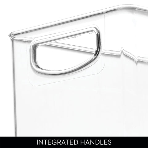InterDesign iDesign Recycled Plastic Stackable Storage Bin with Handles – Clear