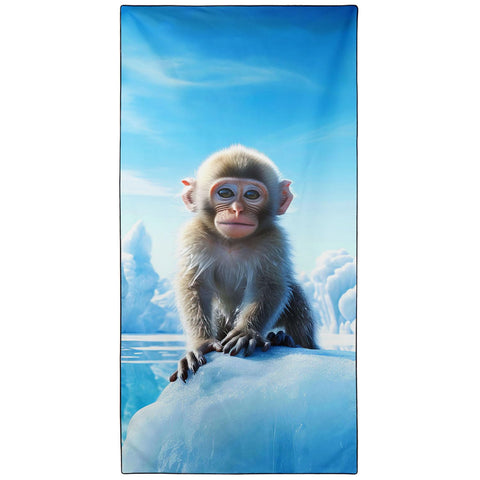 YISUMEI Baby Monkey Beach Towels for Adults Extra Large 180 x 90 cm, Microfibre Quick Dry Towel for Travel Swimming Camping Sports