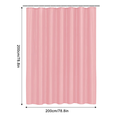 LUKDUNG 200 x 200 cm Polyester Textile Shower Curtain Anti-Mould for Bathroom, Curtain for Bathtub Shower Made of Fabric Waterproof Washable Shower