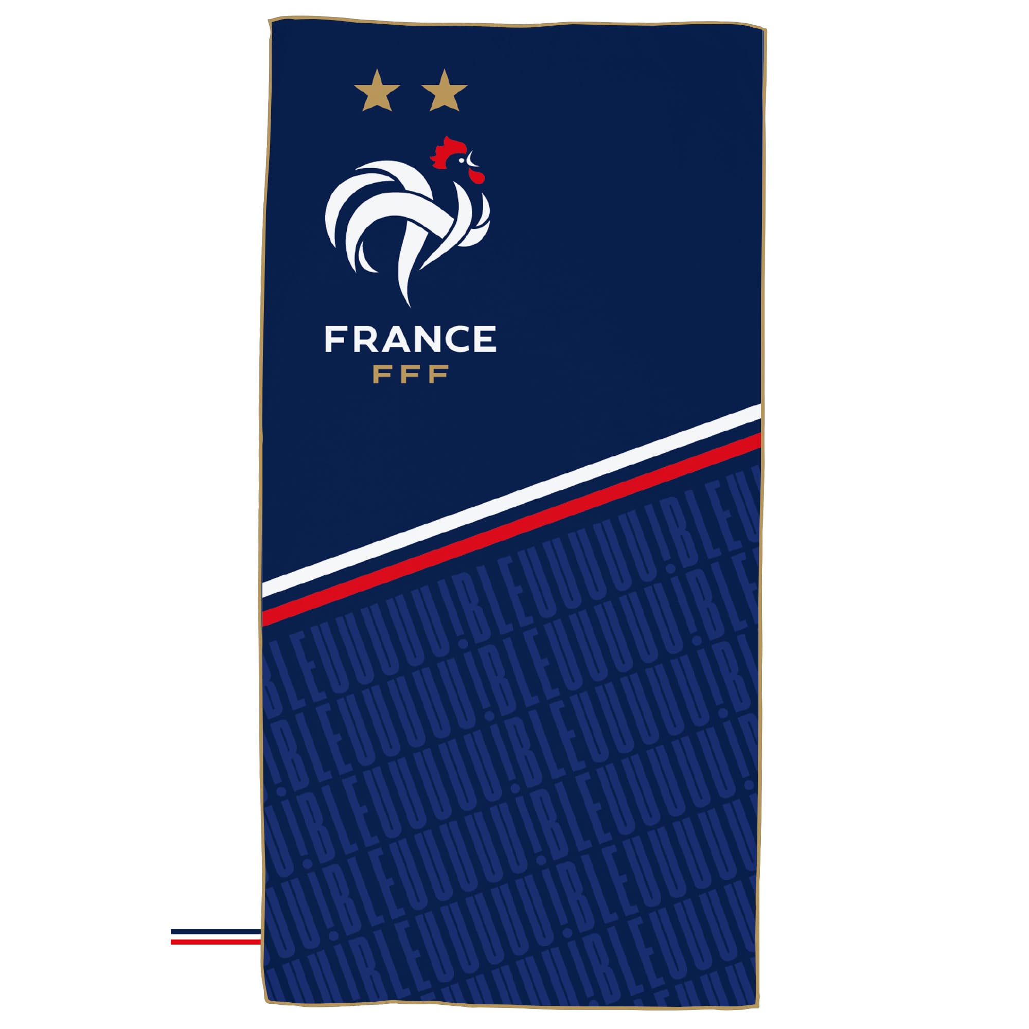 OMYDREAM FFF Repeat Bath and Beach Towel | Soft & Ultra-Absorbent | Oeko-TEX | 70 x 140 cm | Microfibre (Blue)