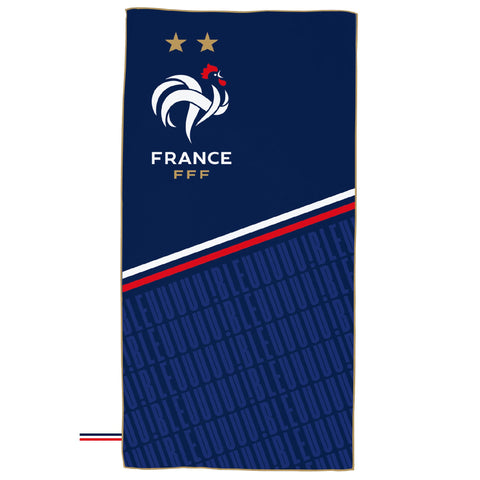 OMYDREAM FFF Repeat Bath and Beach Towel | Soft & Ultra-Absorbent | Oeko-TEX | 70 x 140 cm | Microfibre (Blue)