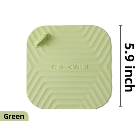 MAOYONG Shower Drain Cover Tub Stopper - Square Silicone Floor Drain Cover for Bathroom, Bathtub Stopper Drain Plug Cover