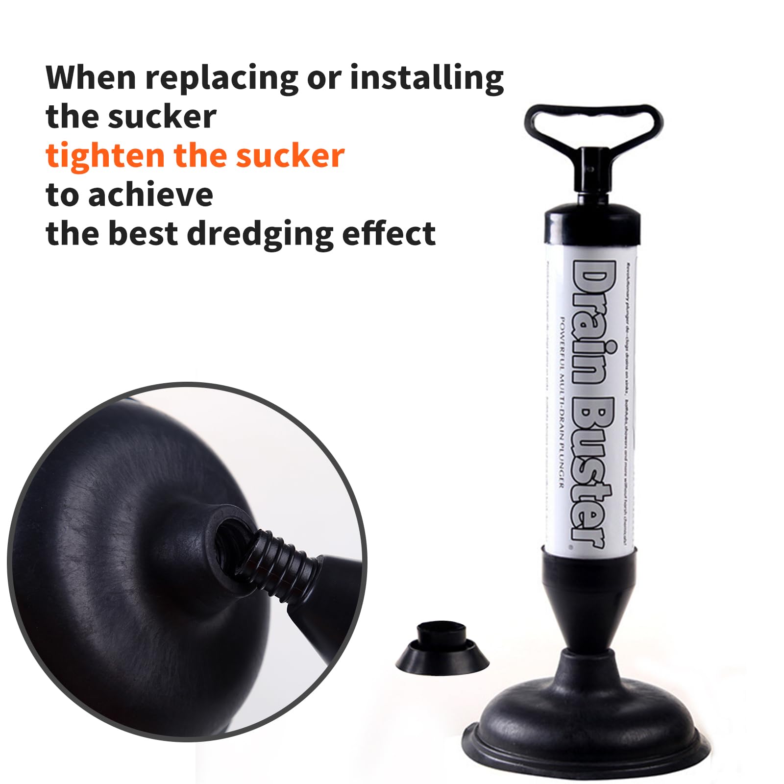 SubTack Drain Unblocker - Sink Plungers for Unblocking Plunger Shower Unblocker Powerful Toilet Air Plunger Toilet Unblocker Toilet Unblocker with 2