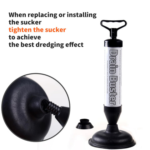 SubTack Drain Unblocker - Sink Plungers for Unblocking Plunger Shower Unblocker Powerful Toilet Air Plunger Toilet Unblocker Toilet Unblocker with 2