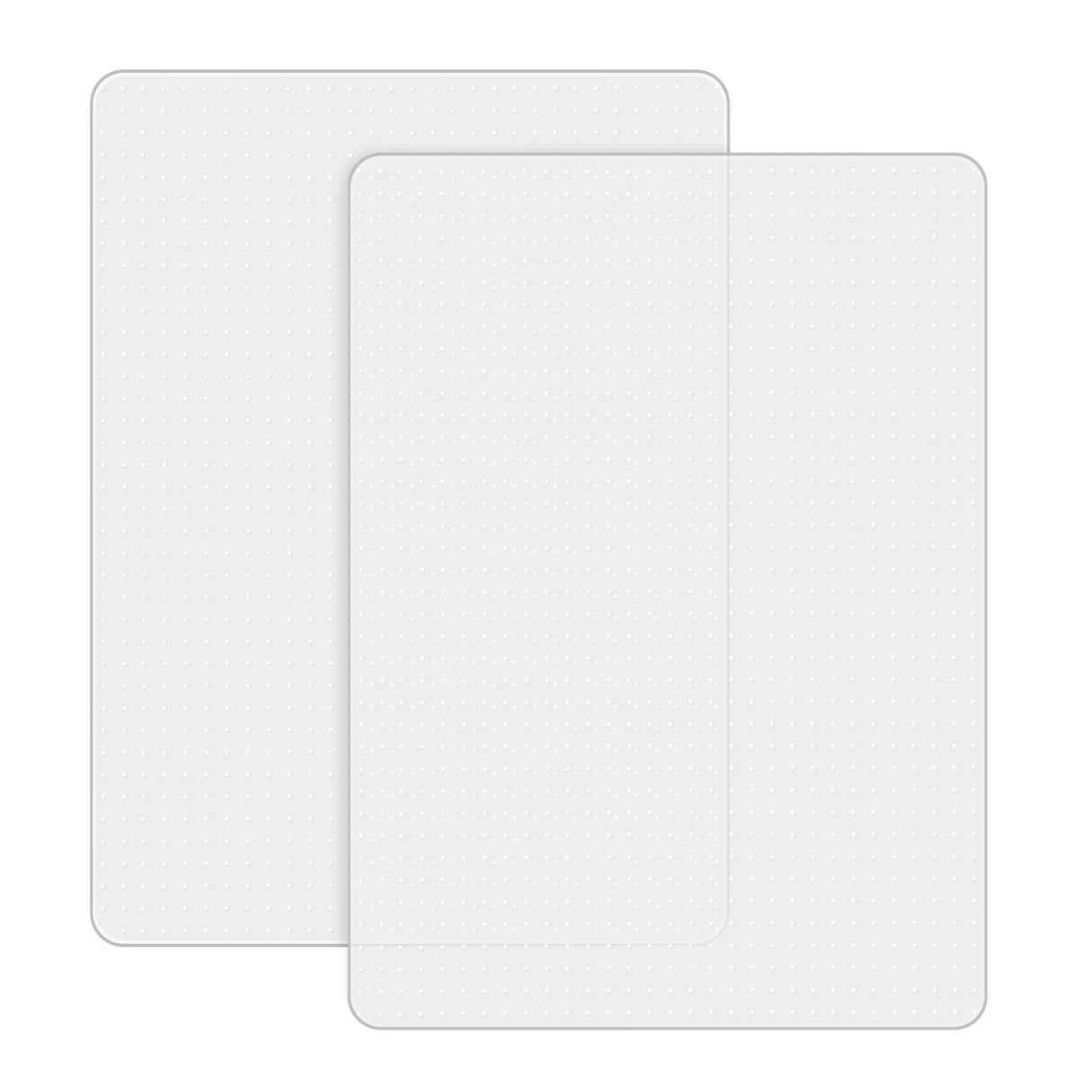 Office Chair Mat for Carpet, 2 Pack 76.2 x 122 cm Transparent Plastic Carpet Protector for Low Pile Carpets