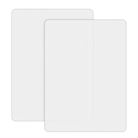 Office Chair Mat for Carpet, 2 Pack 76.2 x 122 cm Transparent Plastic Carpet Protector for Low Pile Carpets