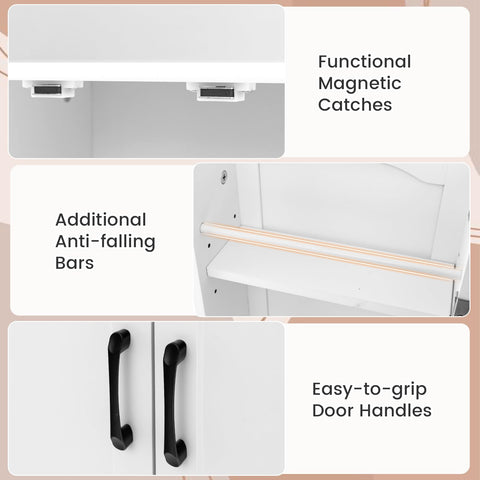 GiantexUK Kitchen Cupboard, Wooden Buffet Pantry Cabinet with 17 Shelves and 2 Doors, Multifunctional Storage Organizer for Living Room Dinning Room