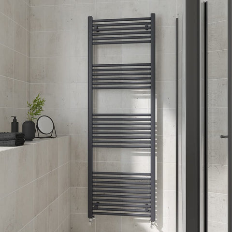 Warmehaus Straight Heated Towel Rail Anthracite Radiator 1800x600mm