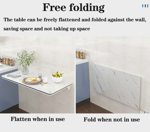 FGHDFH Wall Mounted Folding Table for Computer, Floating Desk for Wall Small Spaces
