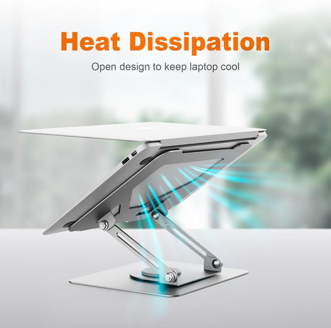 GRIFEMA Laptop Stand for Desk, 360 Swivel Adjustable Height Laptop Stand