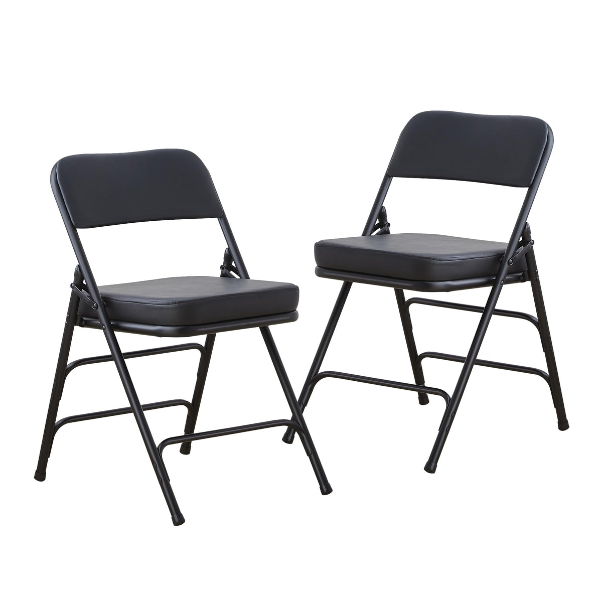 BOOSDEN Folding Chair Foldable Chair, Faux Leather Fold Up Chairs for Office, Dining, Portable and Compact Metal Frame Folding Seat
