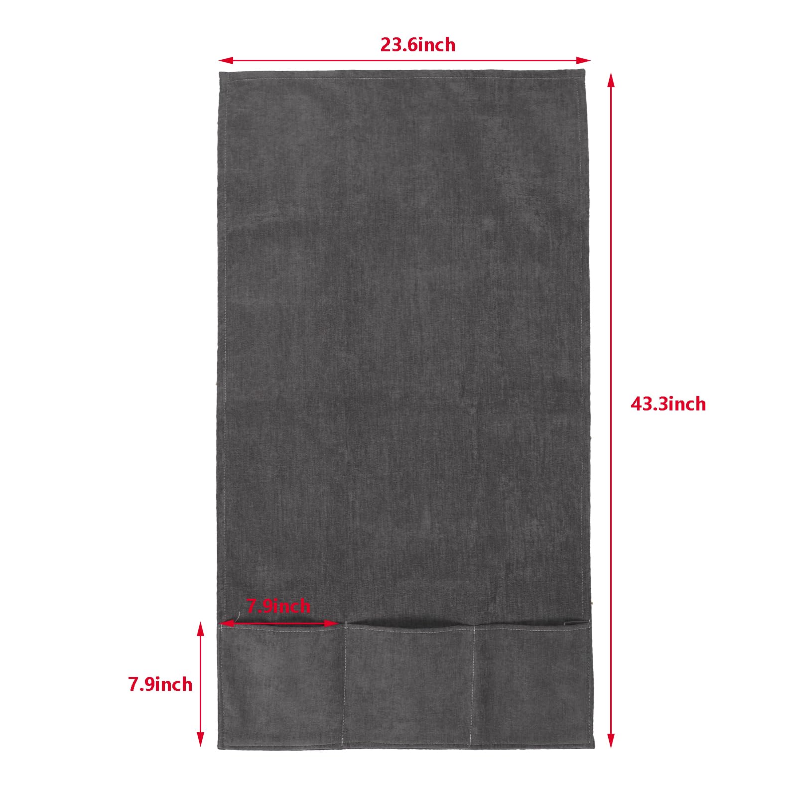 JIAHG Luxurious Chenille Sofa Armrest Organizer with 3 Side Pockets Universal Couch Armchair Caddy Storage Bag Armrest Cover Tidy Table Space Saver