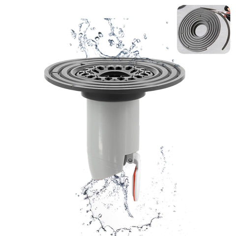 QruiLanTu Odor-Proof Shower Drain Plug with Magnetic Backflow Preventer, Hair Catcher, and Variable Diameter Washers, Fits drains, sewers