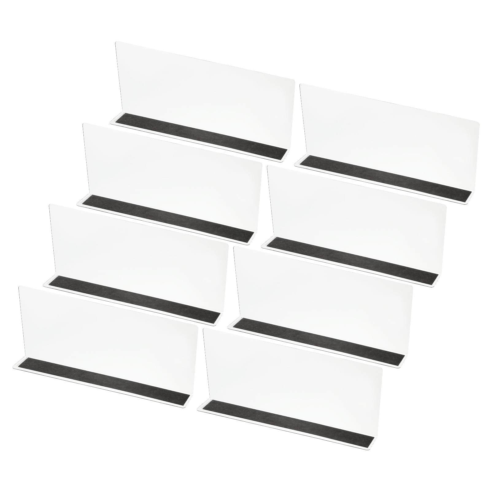 PATIKIL 8 Pack Shelf Dividers for Closet Organization, 11.1x1.6x4.8 Acrylic Magnetic Closets Separator Kitchen Cabinet Shelves Under Bed Blocker for
