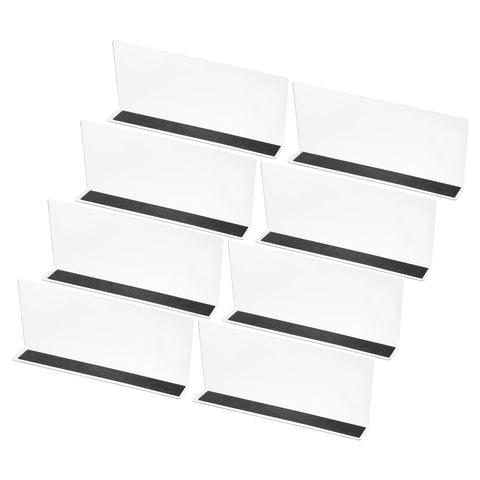 PATIKIL 8 Pack Shelf Dividers for Closet Organization, 11.1x1.6x4.8 Acrylic Magnetic Closets Separator Kitchen Cabinet Shelves Under Bed Blocker for