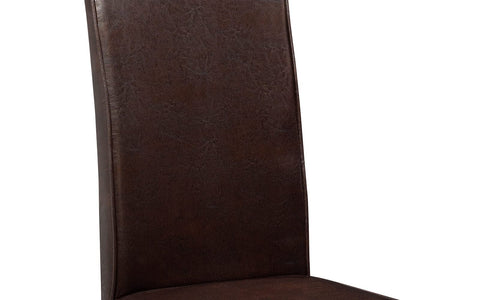 Julian Bowen Hudson Dining Chairs, Set of 2, Brown - H95.5 x W44 x D56cm