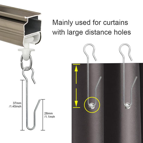 HLIWS 80 Pcs Curtain hanging hooks,for hanging shower curtains and curtains